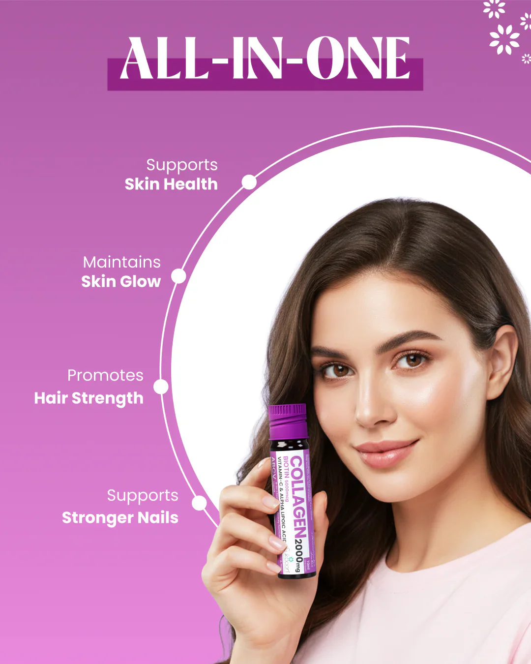 ABCV Collagen & Biotin Liquid Shot | Pack of 15 Vials - Image 3