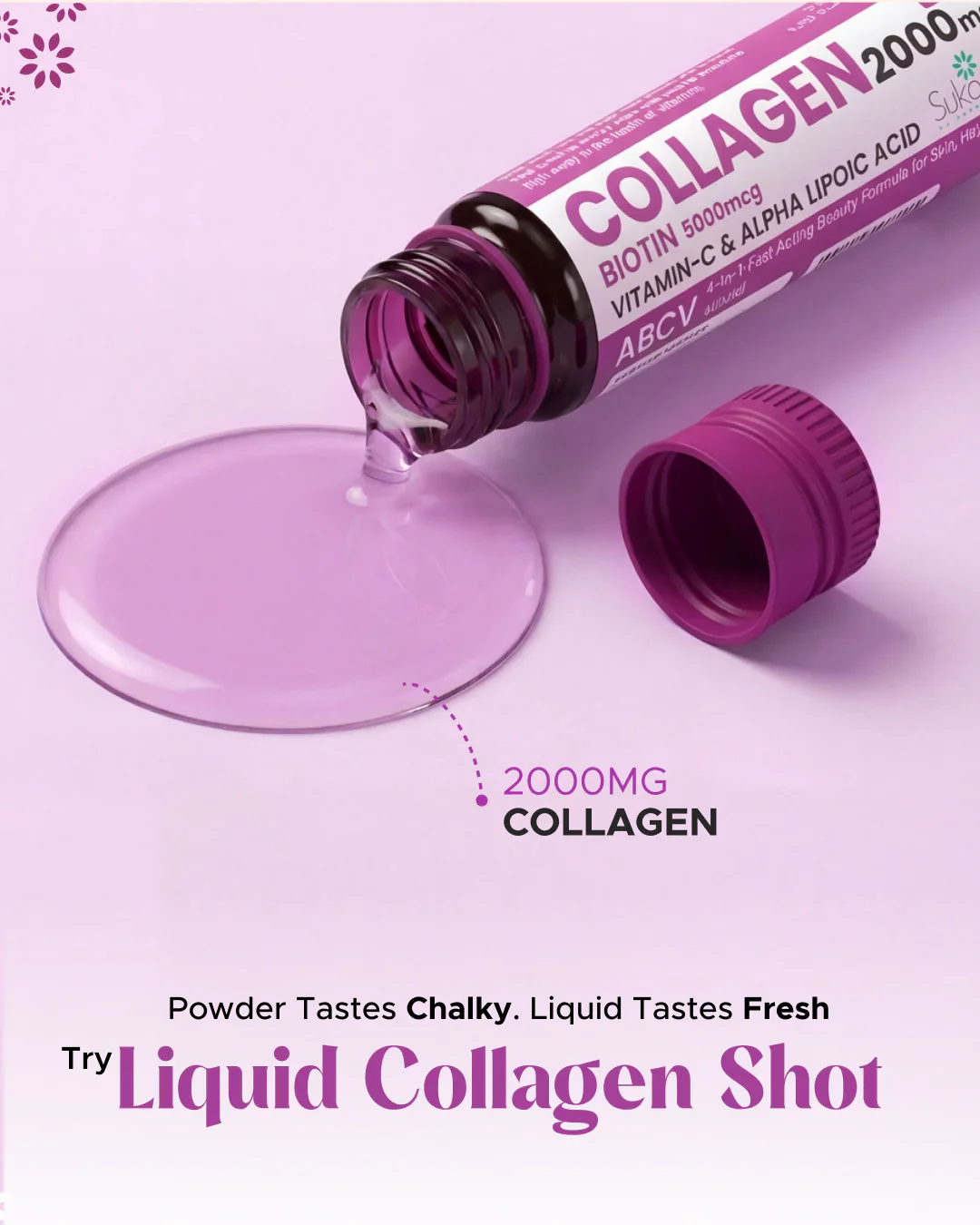 ABCV Collagen & Biotin Liquid Shot | Pack of 15 Vials - Image 7
