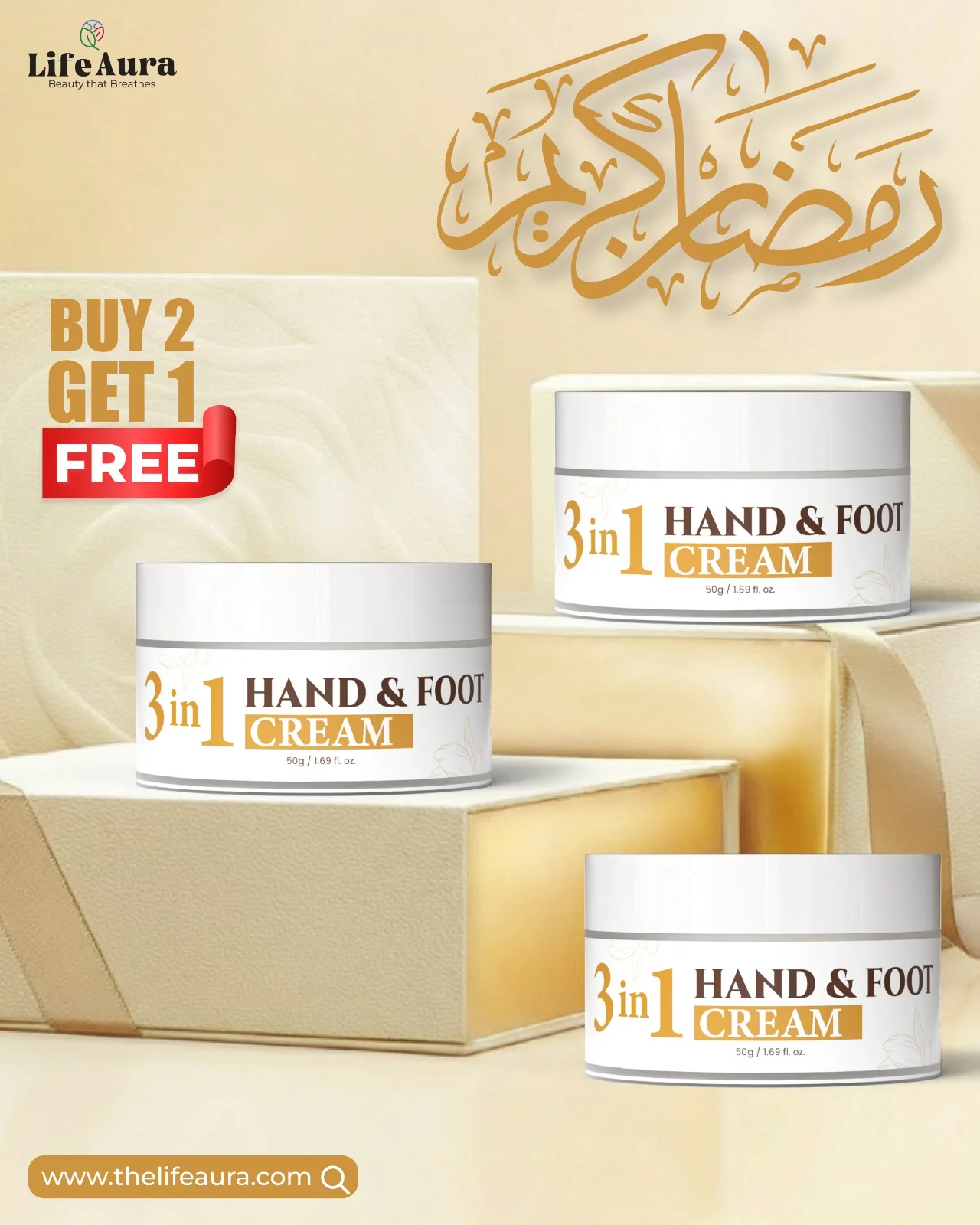 Life Aura Hand and Feet Cream - Image 4