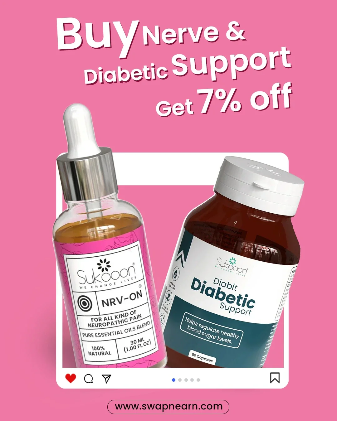 Nrv On 30ml + Diabit Capcules