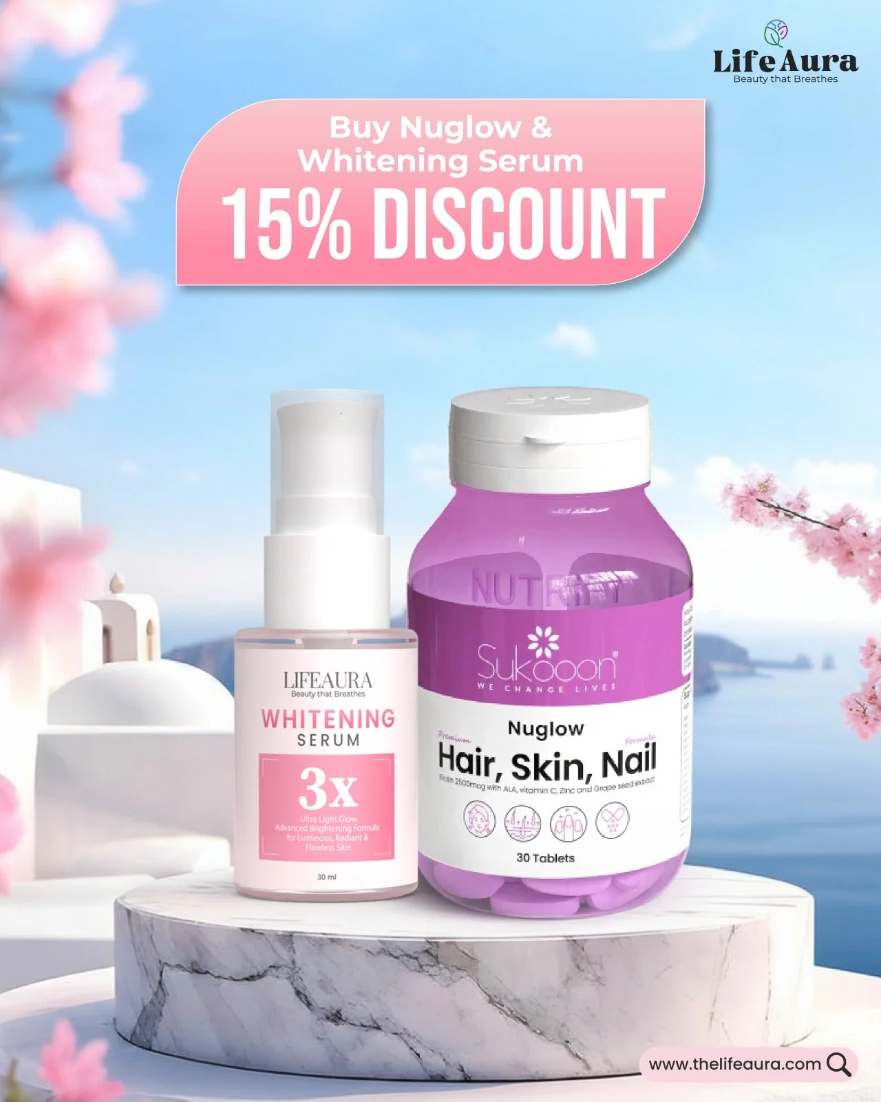 Skin Care Bundle-1 (Whitening Serum + Nuglow) - Image 4