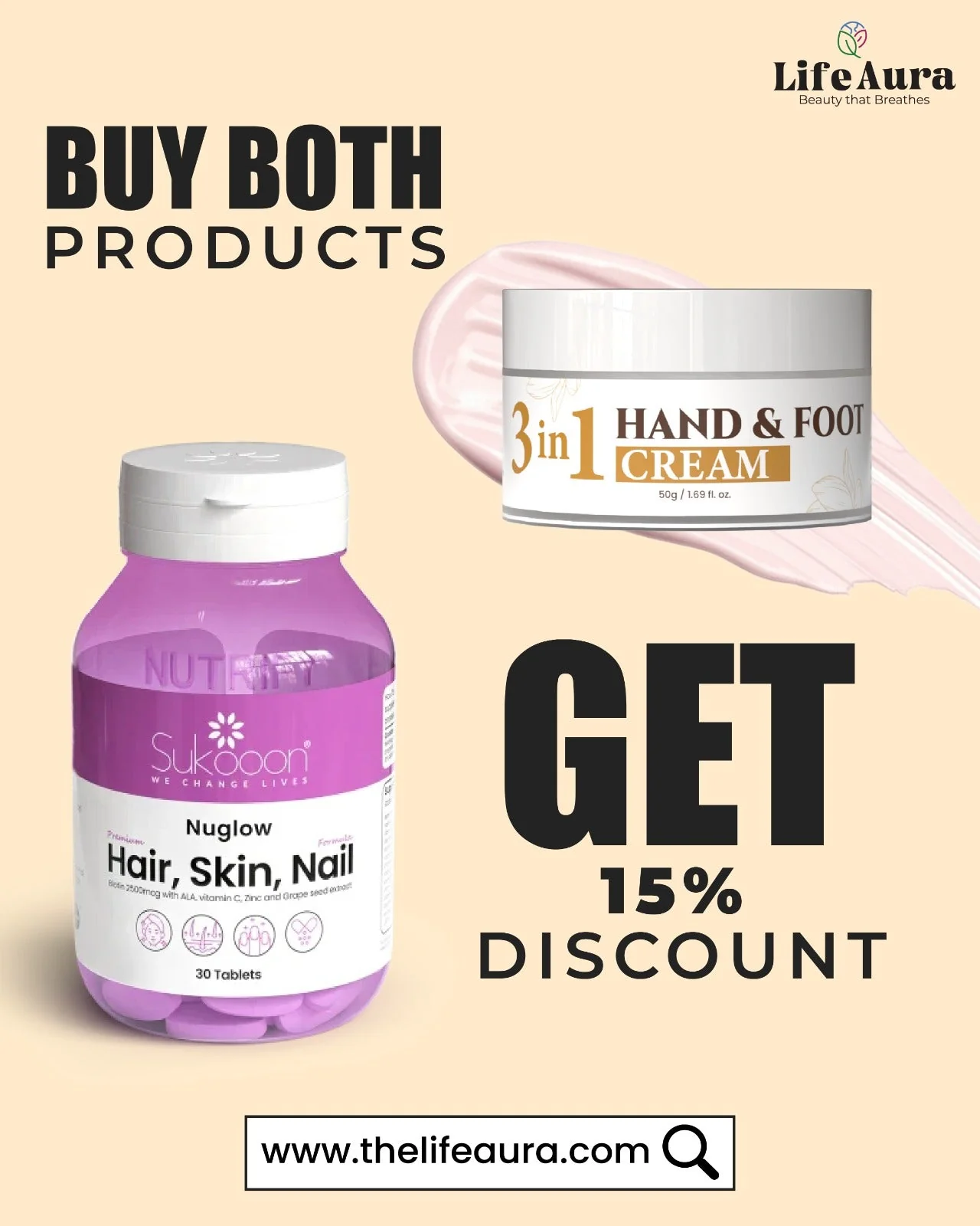 Skin Care Bundle-3 (Hand & Foot + Nuglow) - Image 3